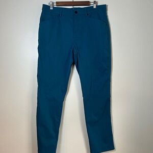 MYLES Mens Teal Performance Stretch Chino Pants Size 34x30